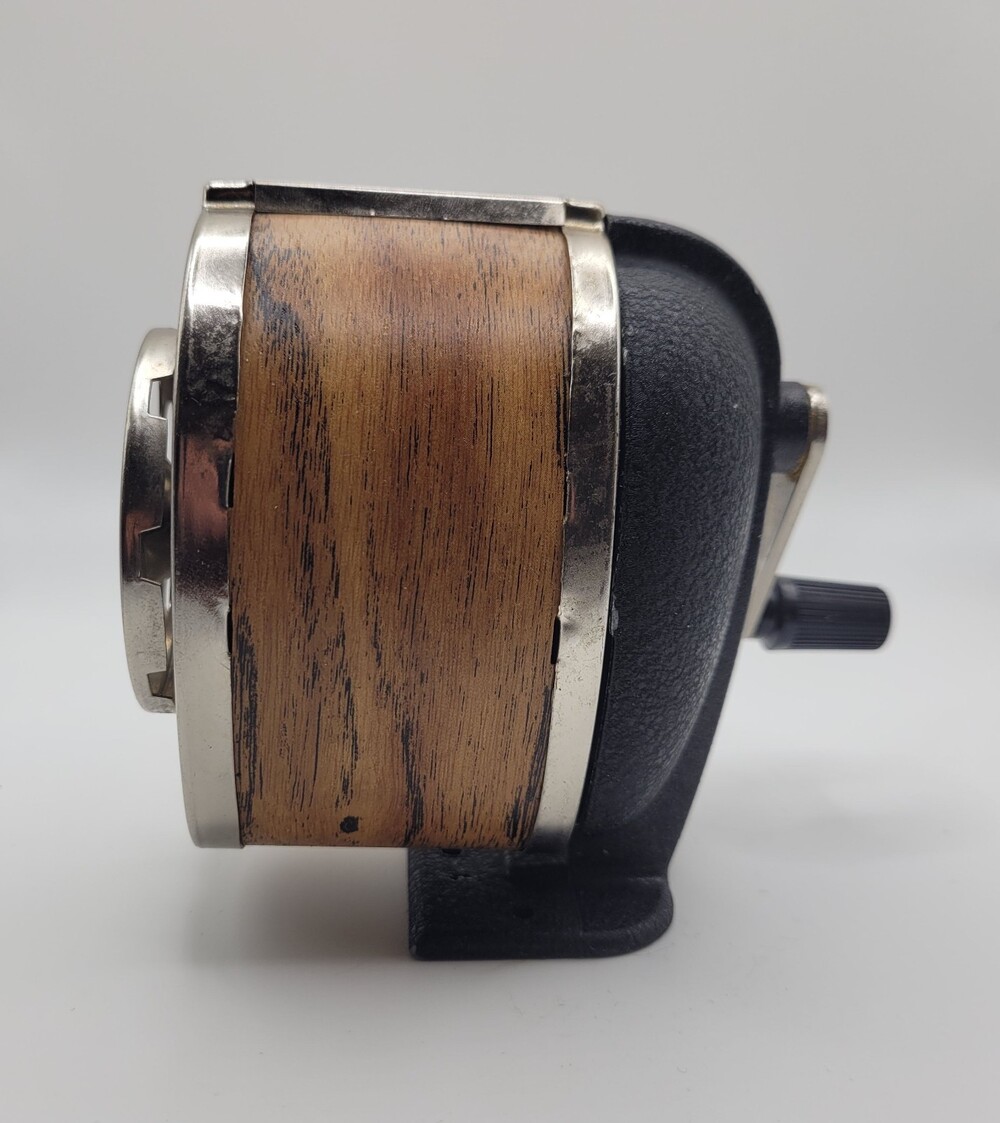 Pencil Sharpener Wall Mount Manual Crank School Vintage Look Boston Metal Desk